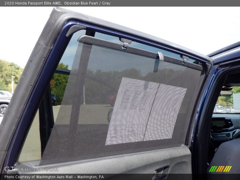 Obsidian Blue Pearl / Gray 2020 Honda Passport Elite AWD