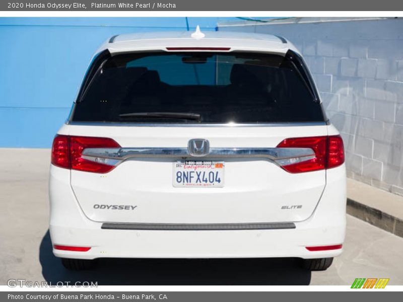 Platinum White Pearl / Mocha 2020 Honda Odyssey Elite