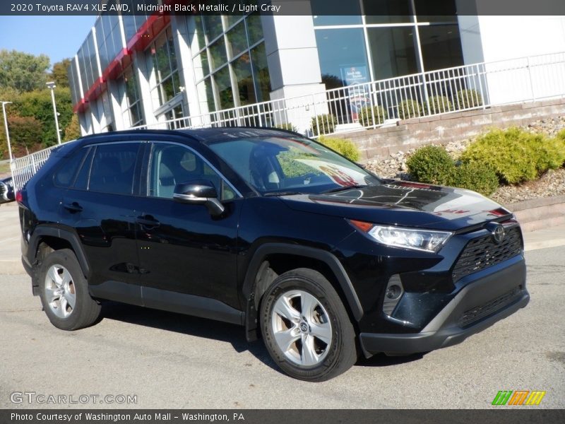 Midnight Black Metallic / Light Gray 2020 Toyota RAV4 XLE AWD