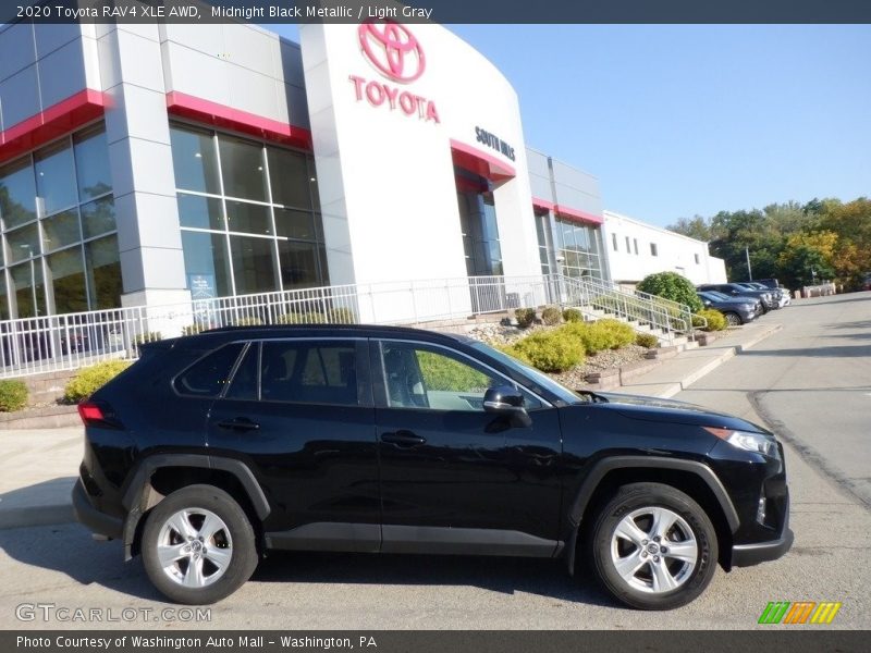 Midnight Black Metallic / Light Gray 2020 Toyota RAV4 XLE AWD