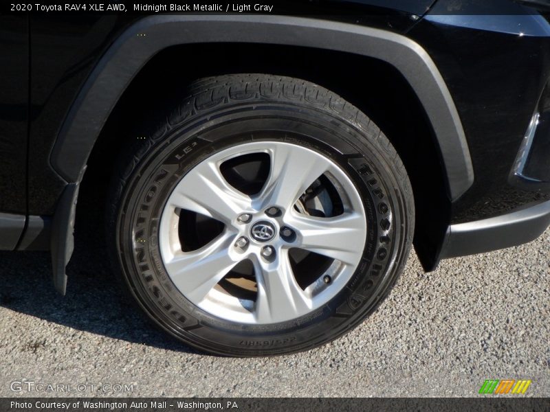 Midnight Black Metallic / Light Gray 2020 Toyota RAV4 XLE AWD