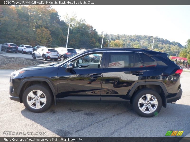 Midnight Black Metallic / Light Gray 2020 Toyota RAV4 XLE AWD