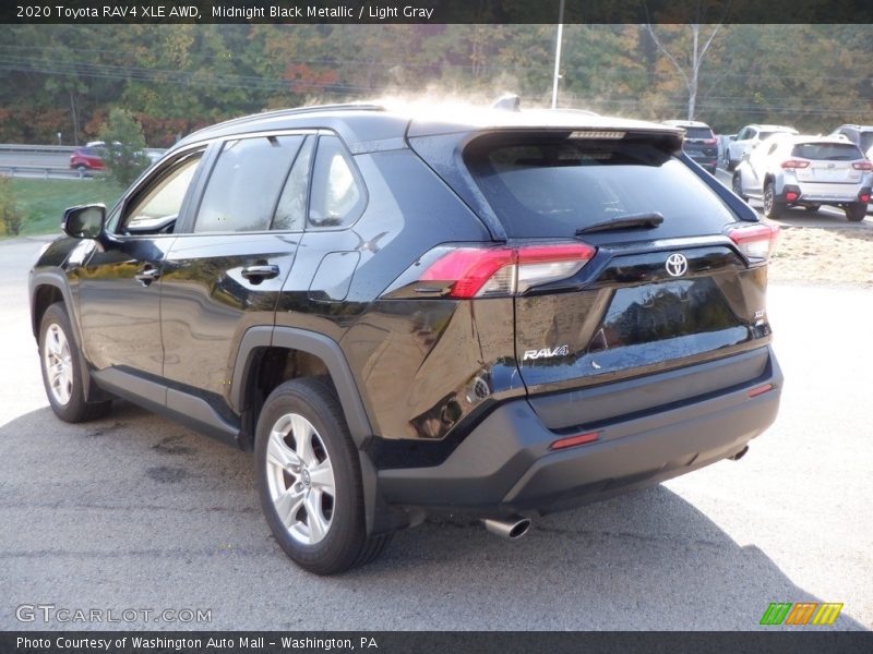 Midnight Black Metallic / Light Gray 2020 Toyota RAV4 XLE AWD