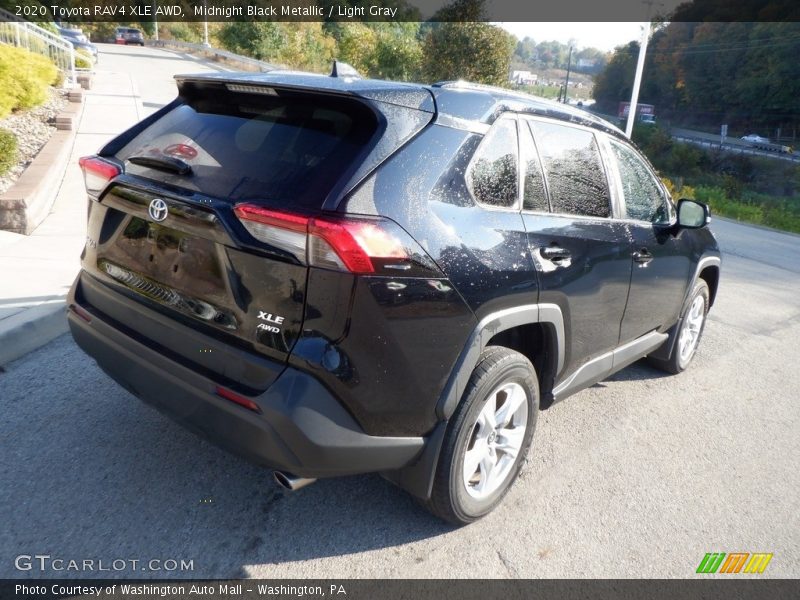 Midnight Black Metallic / Light Gray 2020 Toyota RAV4 XLE AWD