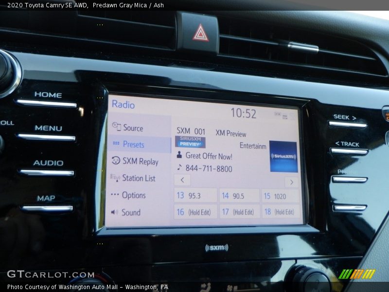 Predawn Gray Mica / Ash 2020 Toyota Camry SE AWD