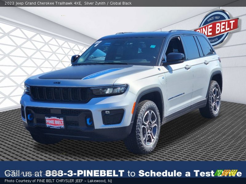 Silver Zynith / Global Black 2023 Jeep Grand Cherokee Trailhawk 4XE