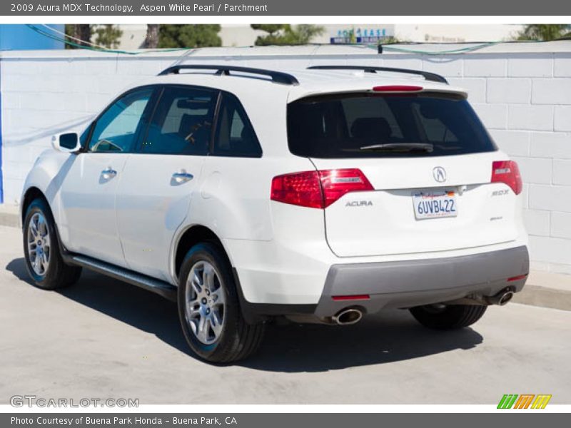 Aspen White Pearl / Parchment 2009 Acura MDX Technology