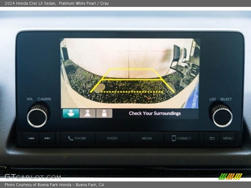 Platinum White Pearl / Gray 2024 Honda Civic LX Sedan