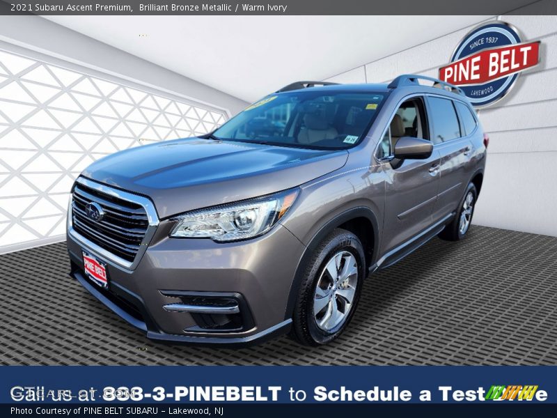 Brilliant Bronze Metallic / Warm Ivory 2021 Subaru Ascent Premium