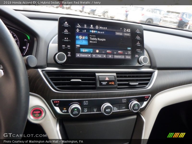 Radiant Red Metallic / Ivory 2019 Honda Accord EX-L Hybrid Sedan