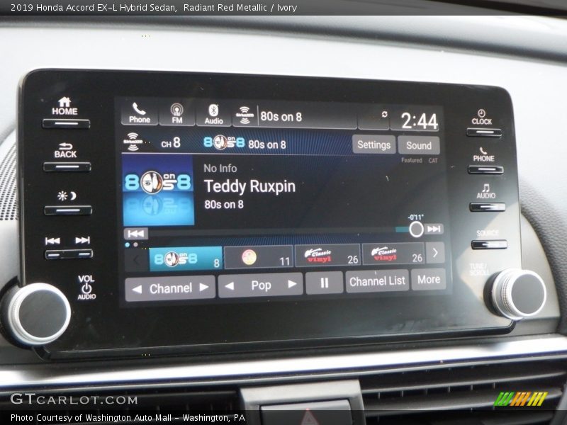 Radiant Red Metallic / Ivory 2019 Honda Accord EX-L Hybrid Sedan