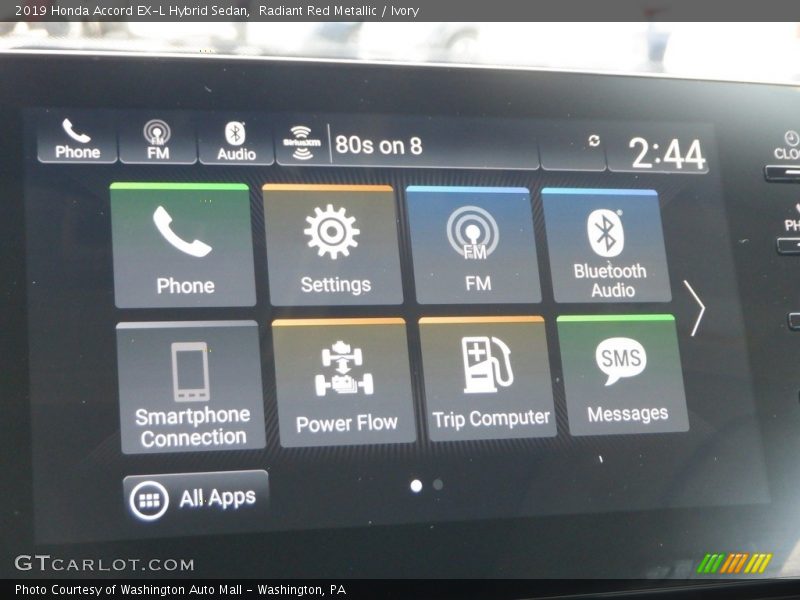 Radiant Red Metallic / Ivory 2019 Honda Accord EX-L Hybrid Sedan