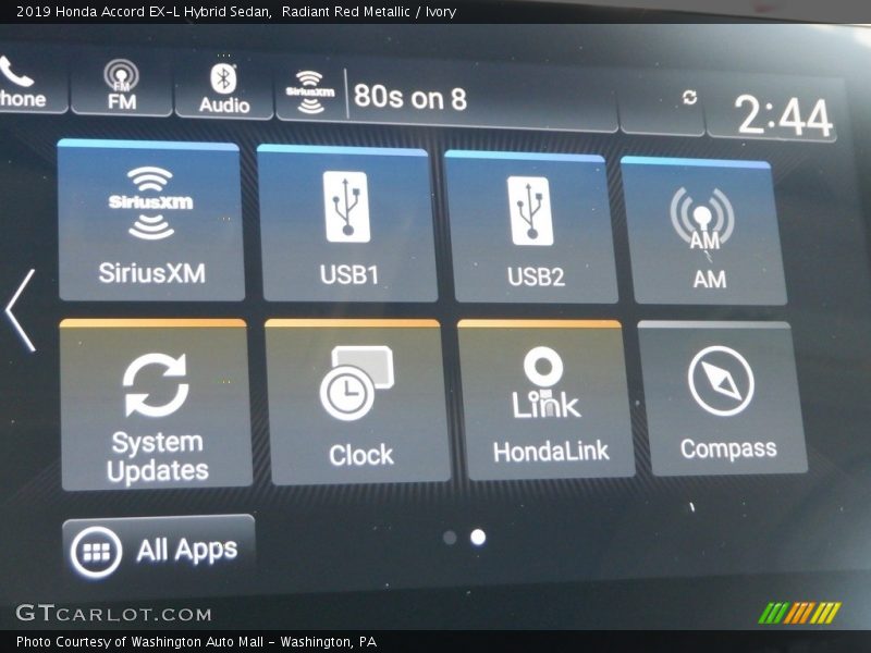 Radiant Red Metallic / Ivory 2019 Honda Accord EX-L Hybrid Sedan