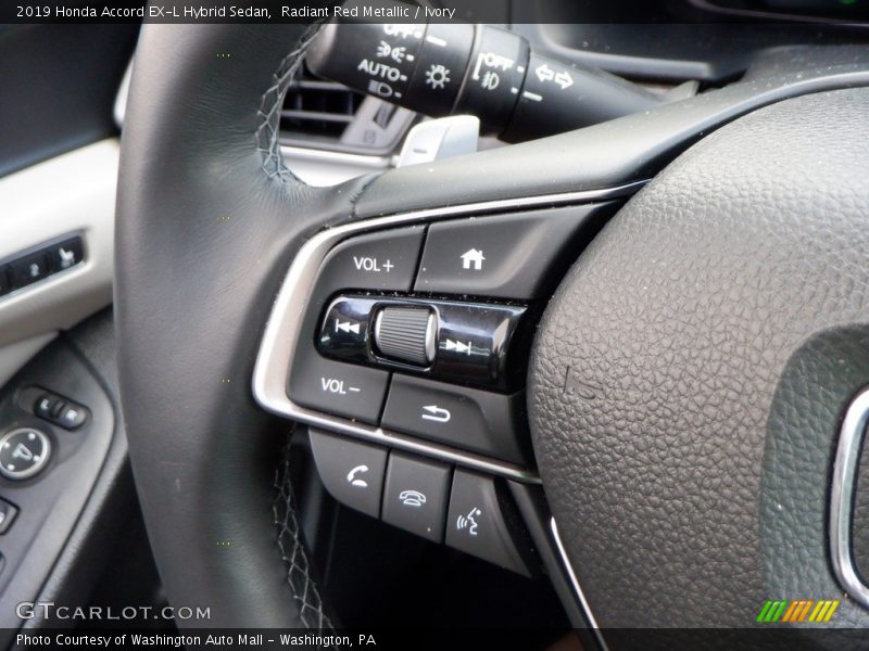 Radiant Red Metallic / Ivory 2019 Honda Accord EX-L Hybrid Sedan