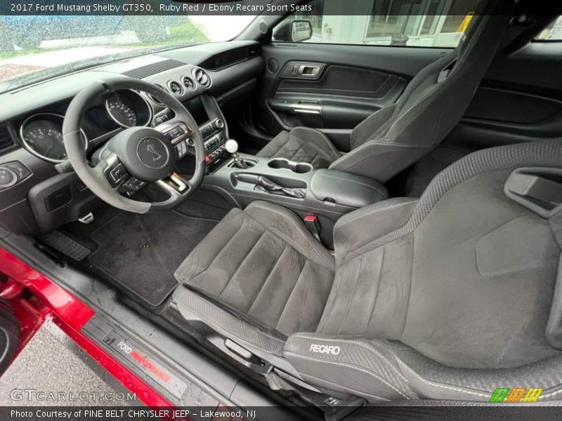 Ebony Recaro Sport Seats Interior - 2017 Mustang Shelby GT350 