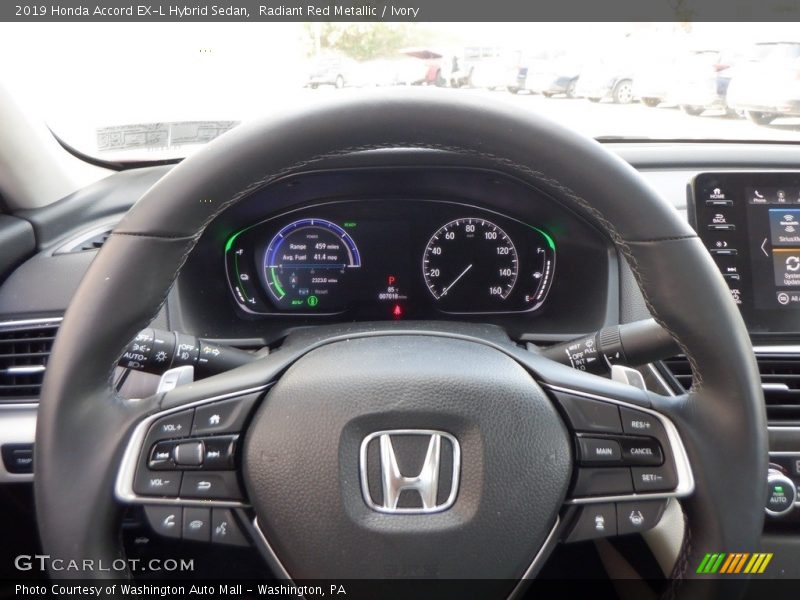 Radiant Red Metallic / Ivory 2019 Honda Accord EX-L Hybrid Sedan