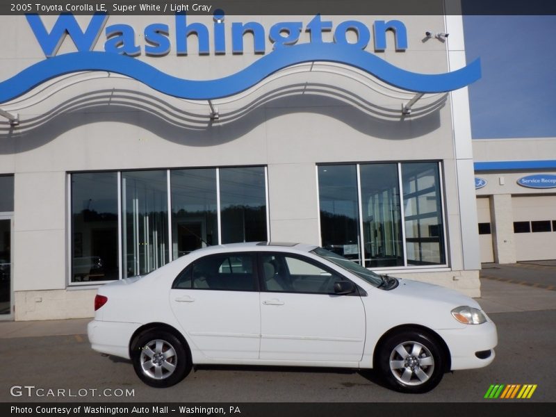 Super White / Light Gray 2005 Toyota Corolla LE