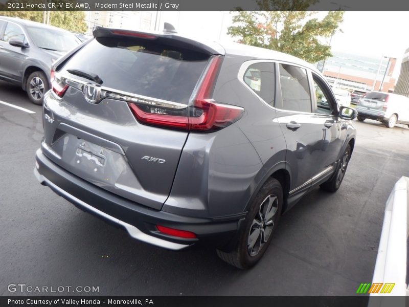 Modern Steel Metallic / Gray 2021 Honda CR-V EX AWD