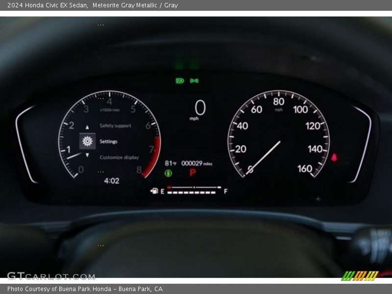  2024 Civic EX Sedan EX Sedan Gauges