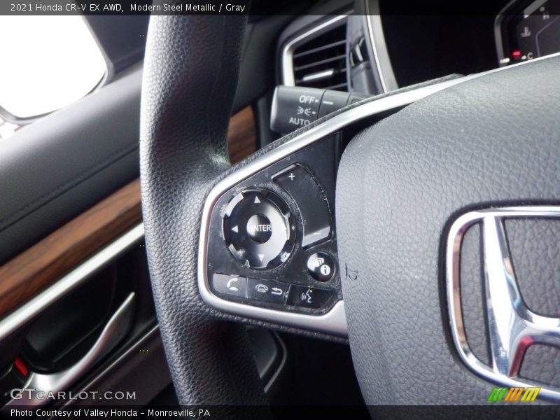 Modern Steel Metallic / Gray 2021 Honda CR-V EX AWD