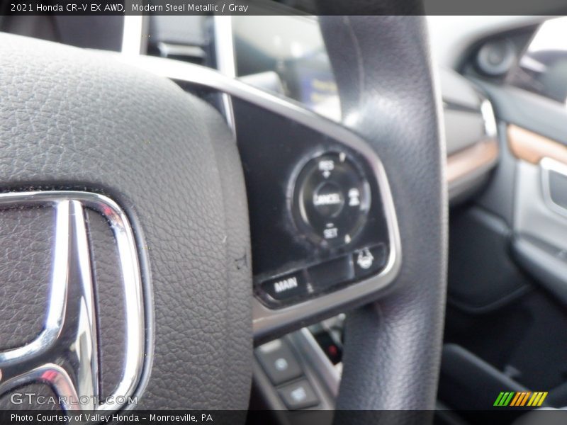 Modern Steel Metallic / Gray 2021 Honda CR-V EX AWD