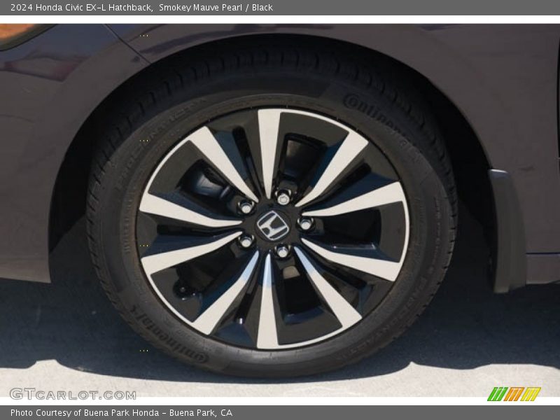 Smokey Mauve Pearl / Black 2024 Honda Civic EX-L Hatchback