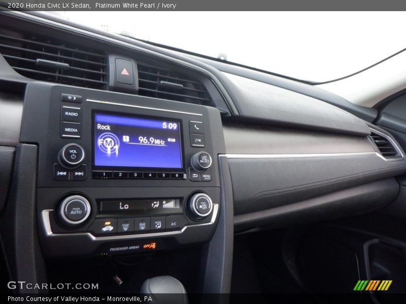 Platinum White Pearl / Ivory 2020 Honda Civic LX Sedan