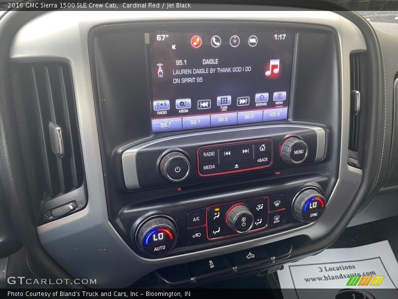 Cardinal Red / Jet Black 2016 GMC Sierra 1500 SLE Crew Cab