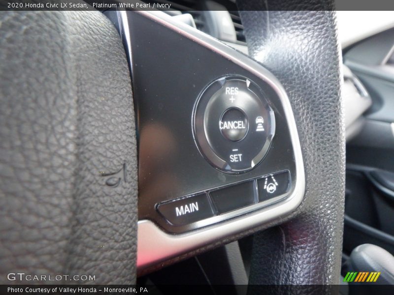 Platinum White Pearl / Ivory 2020 Honda Civic LX Sedan
