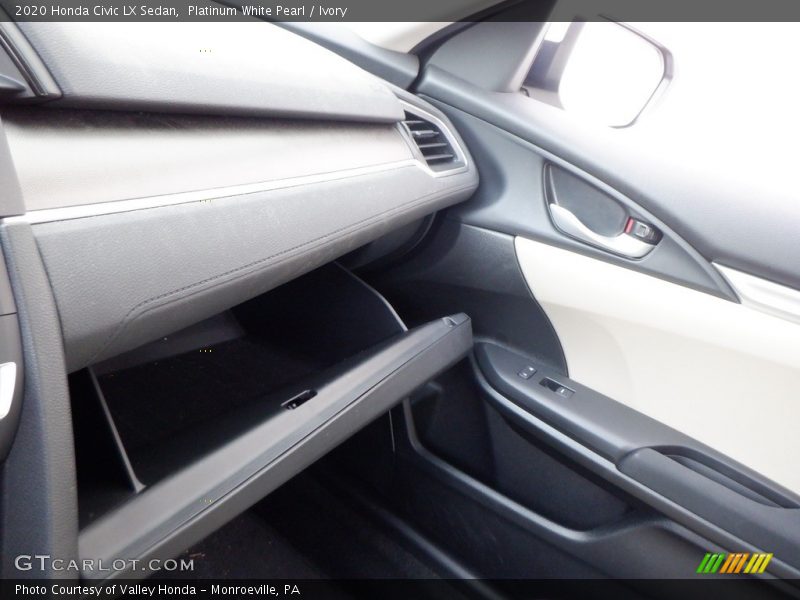 Platinum White Pearl / Ivory 2020 Honda Civic LX Sedan