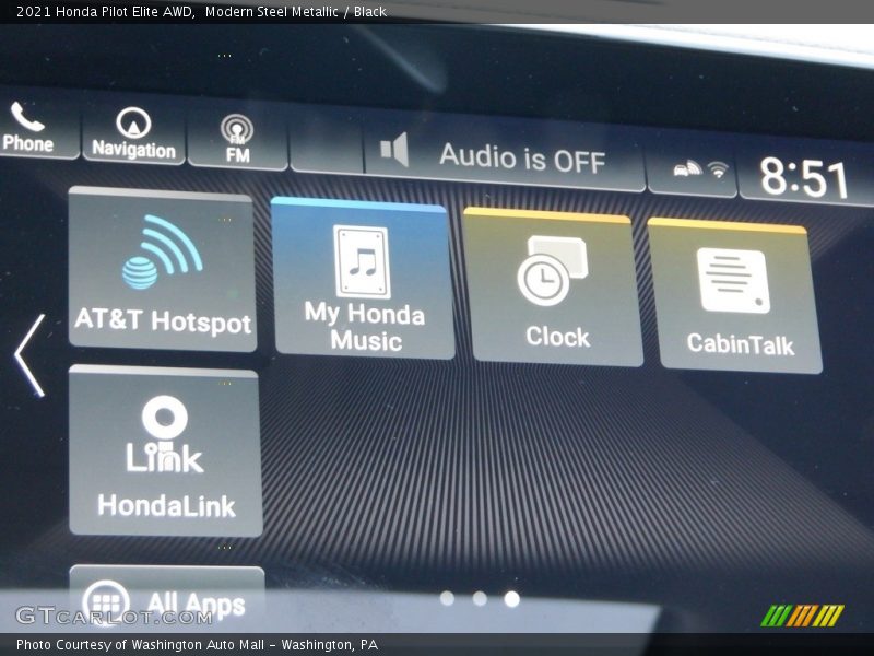 Modern Steel Metallic / Black 2021 Honda Pilot Elite AWD