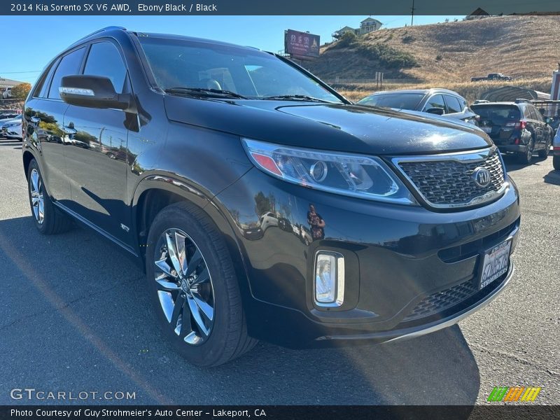 Ebony Black / Black 2014 Kia Sorento SX V6 AWD