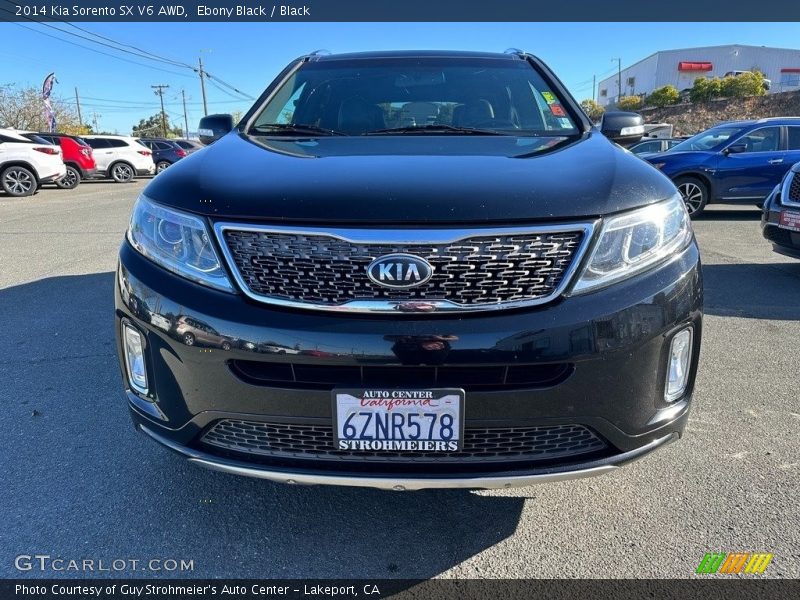 Ebony Black / Black 2014 Kia Sorento SX V6 AWD