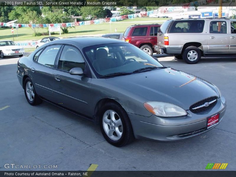 Spruce Green Metallic / Medium Graphite 2001 Ford Taurus SES