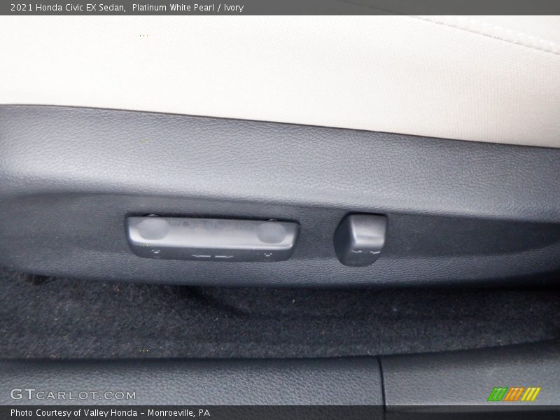 Platinum White Pearl / Ivory 2021 Honda Civic EX Sedan