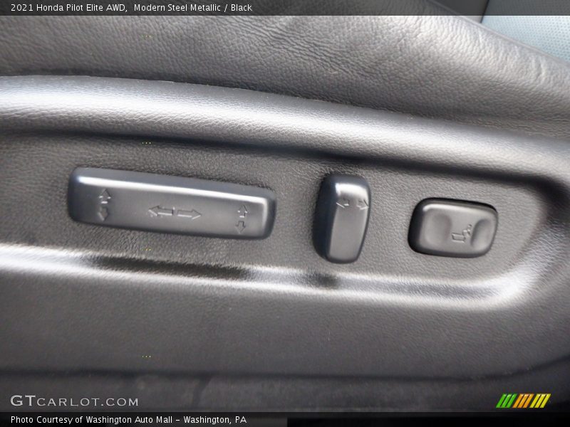 Modern Steel Metallic / Black 2021 Honda Pilot Elite AWD