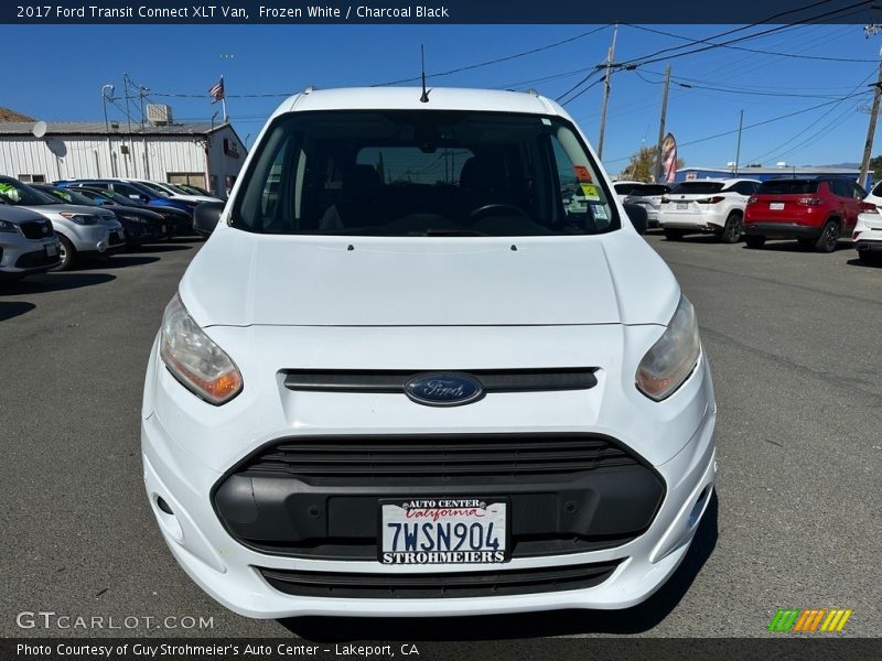 Frozen White / Charcoal Black 2017 Ford Transit Connect XLT Van