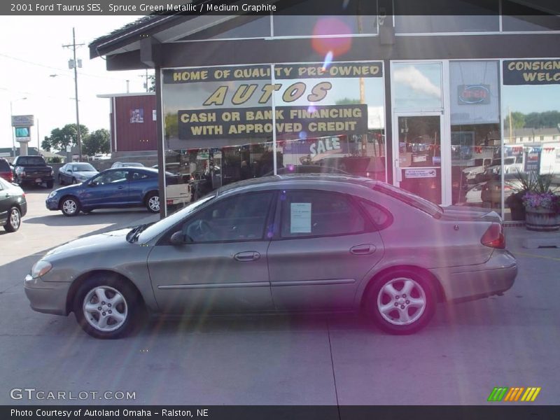 Spruce Green Metallic / Medium Graphite 2001 Ford Taurus SES