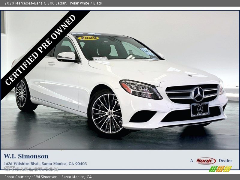 Polar White / Black 2020 Mercedes-Benz C 300 Sedan