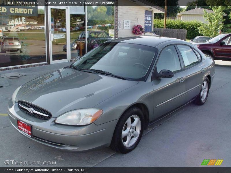 Spruce Green Metallic / Medium Graphite 2001 Ford Taurus SES
