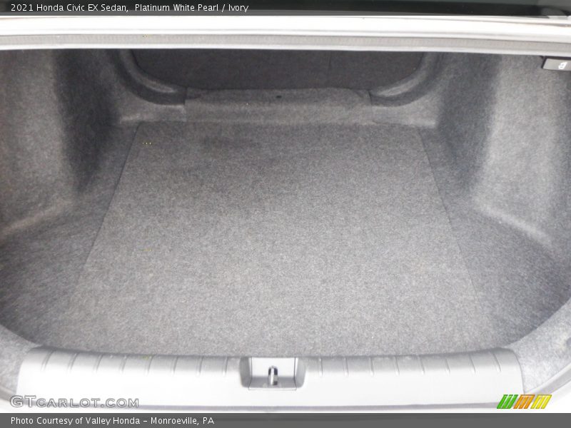Platinum White Pearl / Ivory 2021 Honda Civic EX Sedan