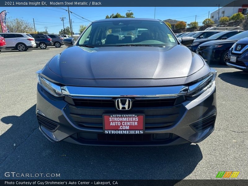 Modern Steel Metallic / Black 2021 Honda Insight EX