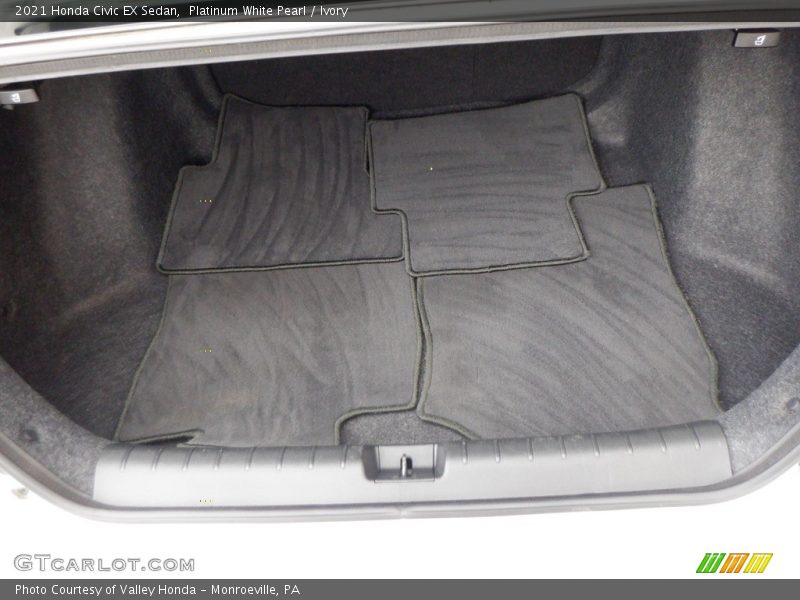 Platinum White Pearl / Ivory 2021 Honda Civic EX Sedan