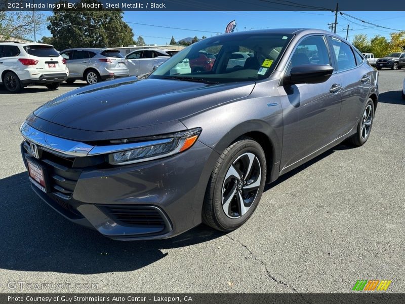 Modern Steel Metallic / Black 2021 Honda Insight EX
