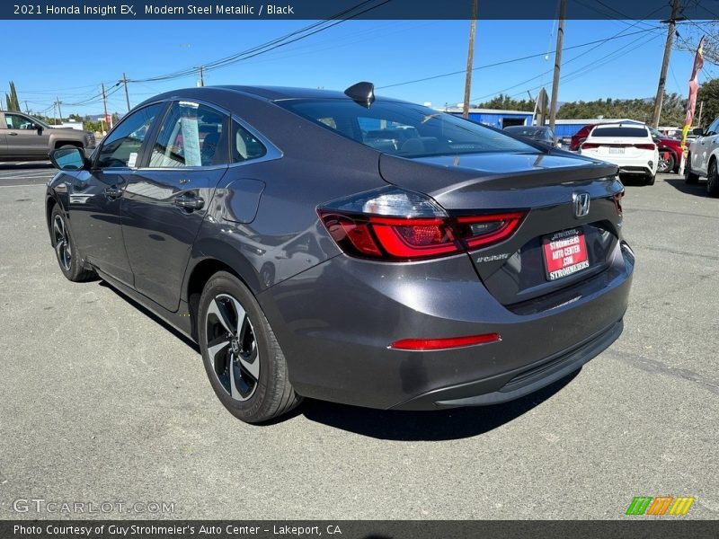 Modern Steel Metallic / Black 2021 Honda Insight EX