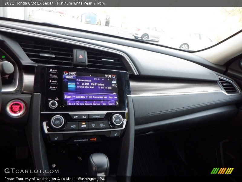 Platinum White Pearl / Ivory 2021 Honda Civic EX Sedan