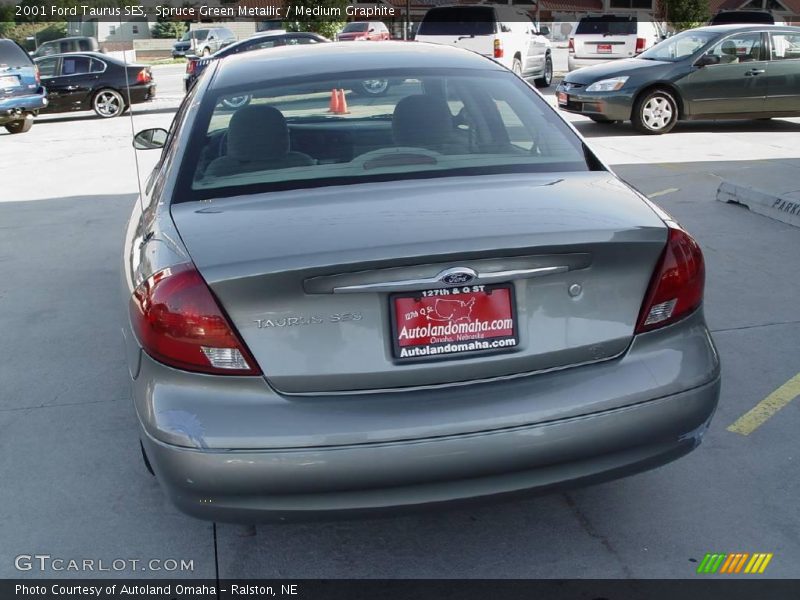 Spruce Green Metallic / Medium Graphite 2001 Ford Taurus SES