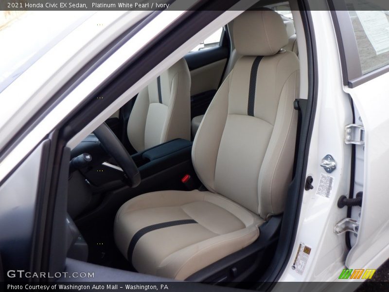 Front Seat of 2021 Civic EX Sedan