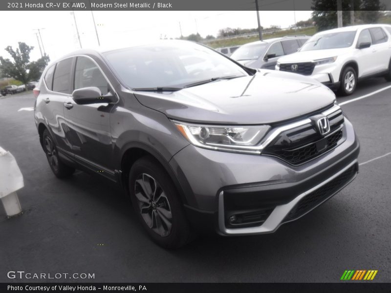 Modern Steel Metallic / Black 2021 Honda CR-V EX AWD
