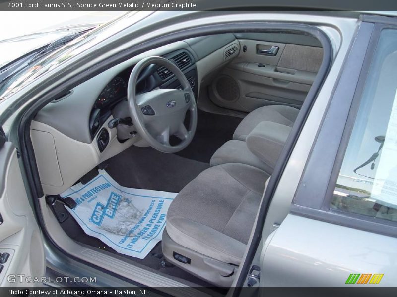 Spruce Green Metallic / Medium Graphite 2001 Ford Taurus SES